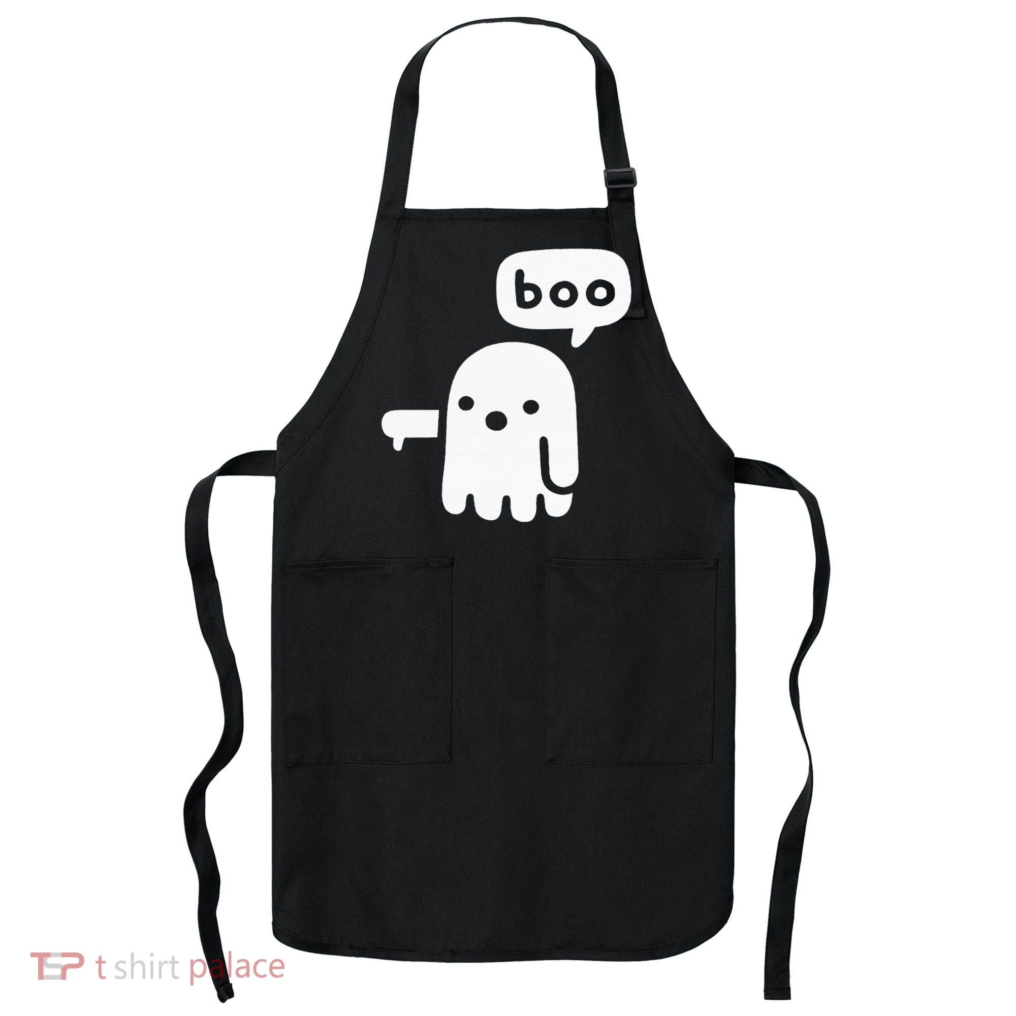 Chunky Ghost Of Disapproval Boo Halloween Apron
