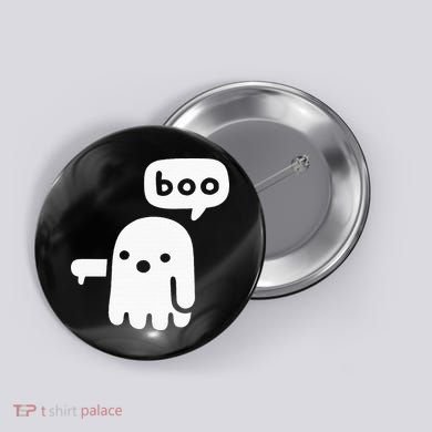 Chunky Ghost Of Disapproval Boo Halloween Button