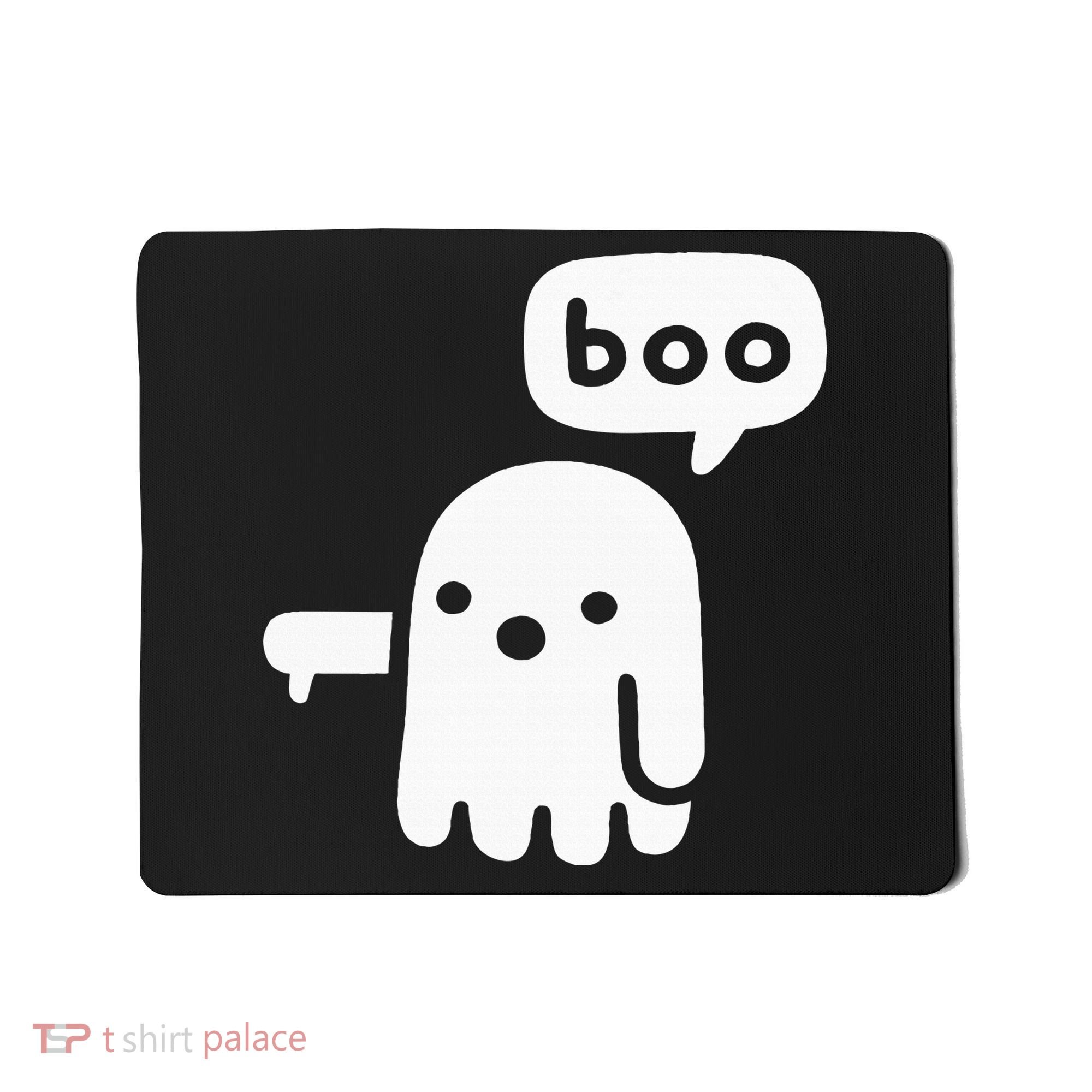 Chunky Ghost Of Disapproval Boo Halloween Mousepad
