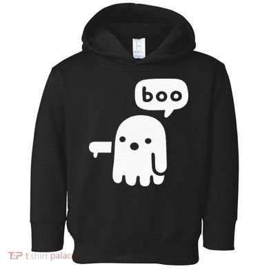 Chunky Ghost Of Disapproval Boo Halloween Toddler Hoodie