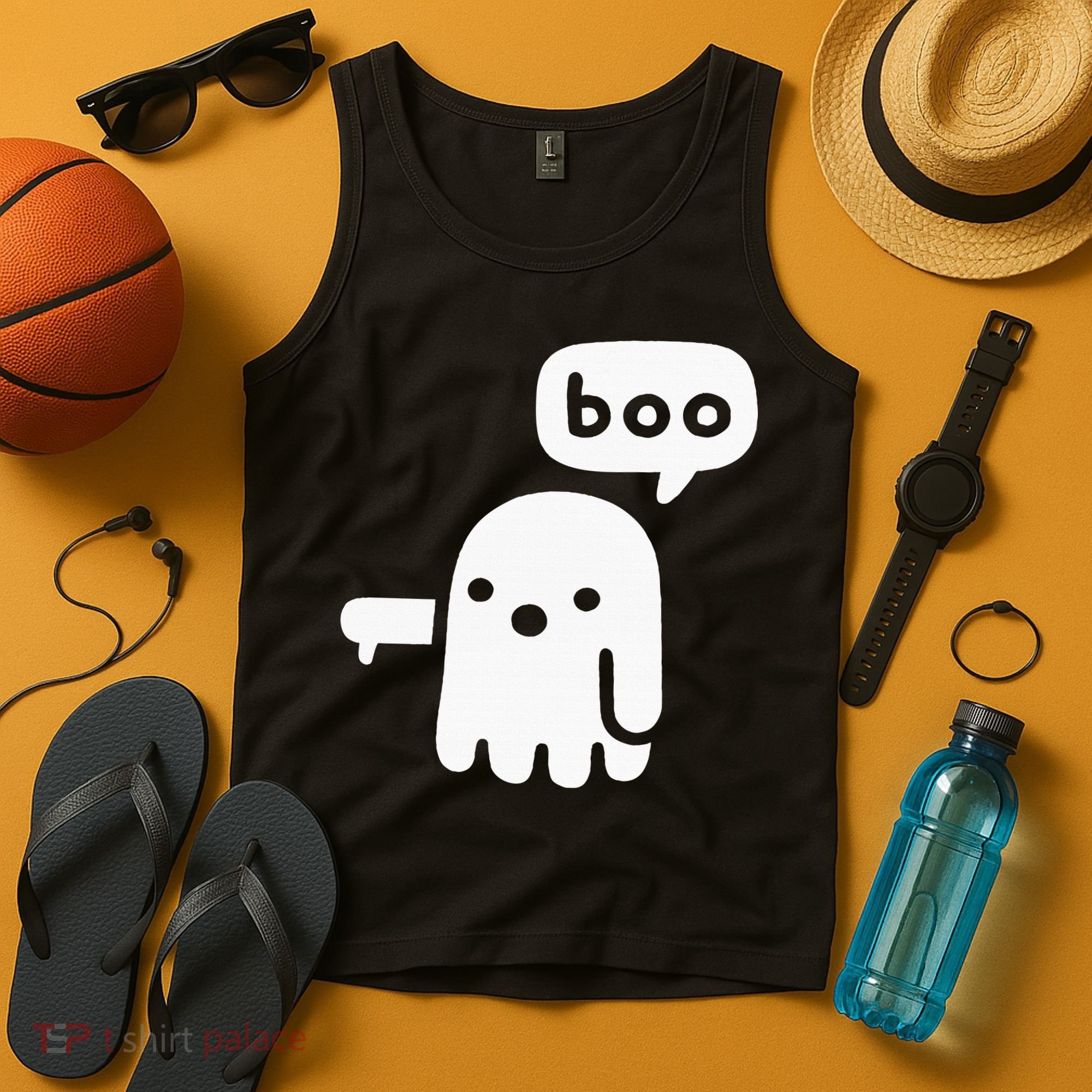 Chunky Ghost Of Disapproval Boo Halloween Tank Top