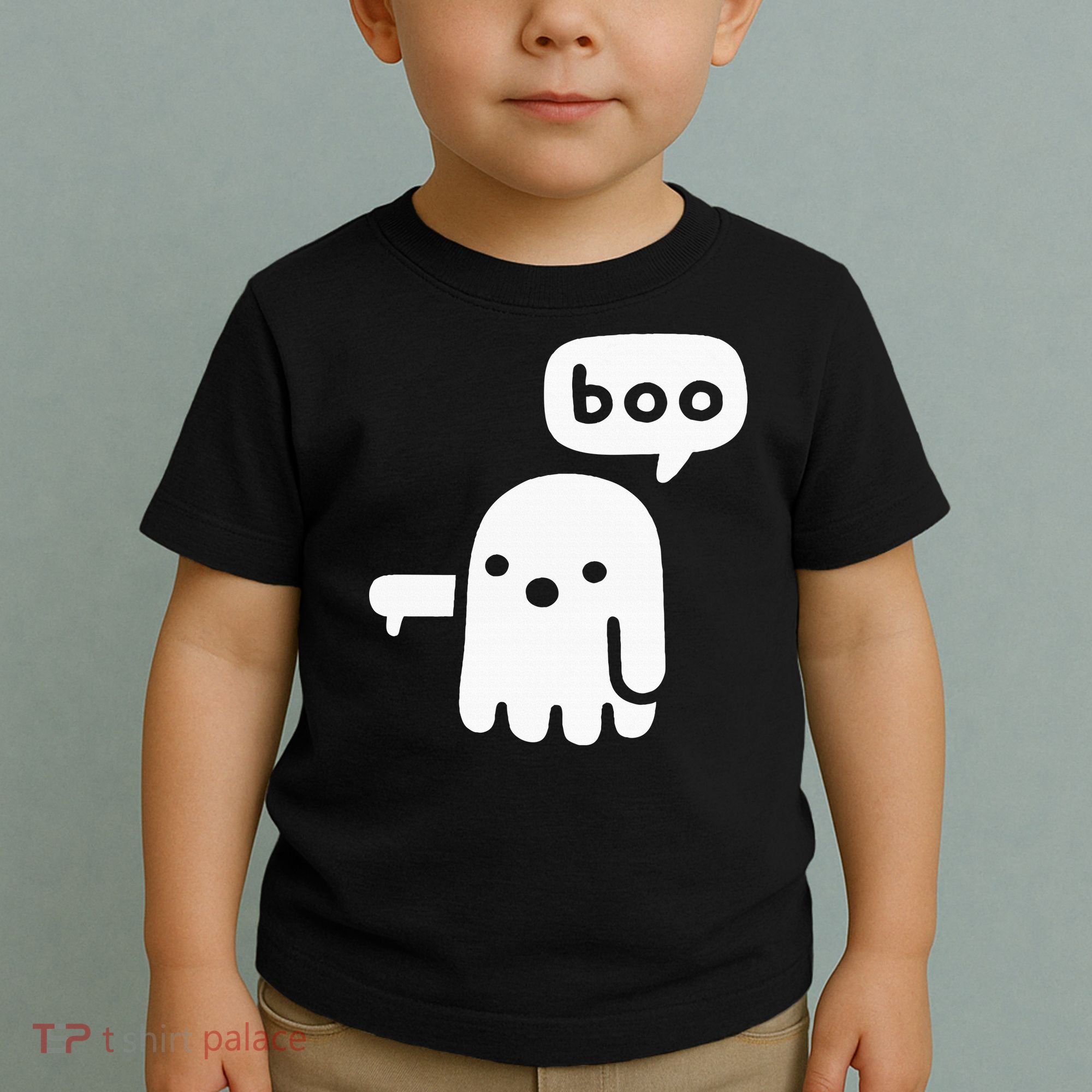 Chunky Ghost Of Disapproval Boo Halloween Toddler T-Shirt