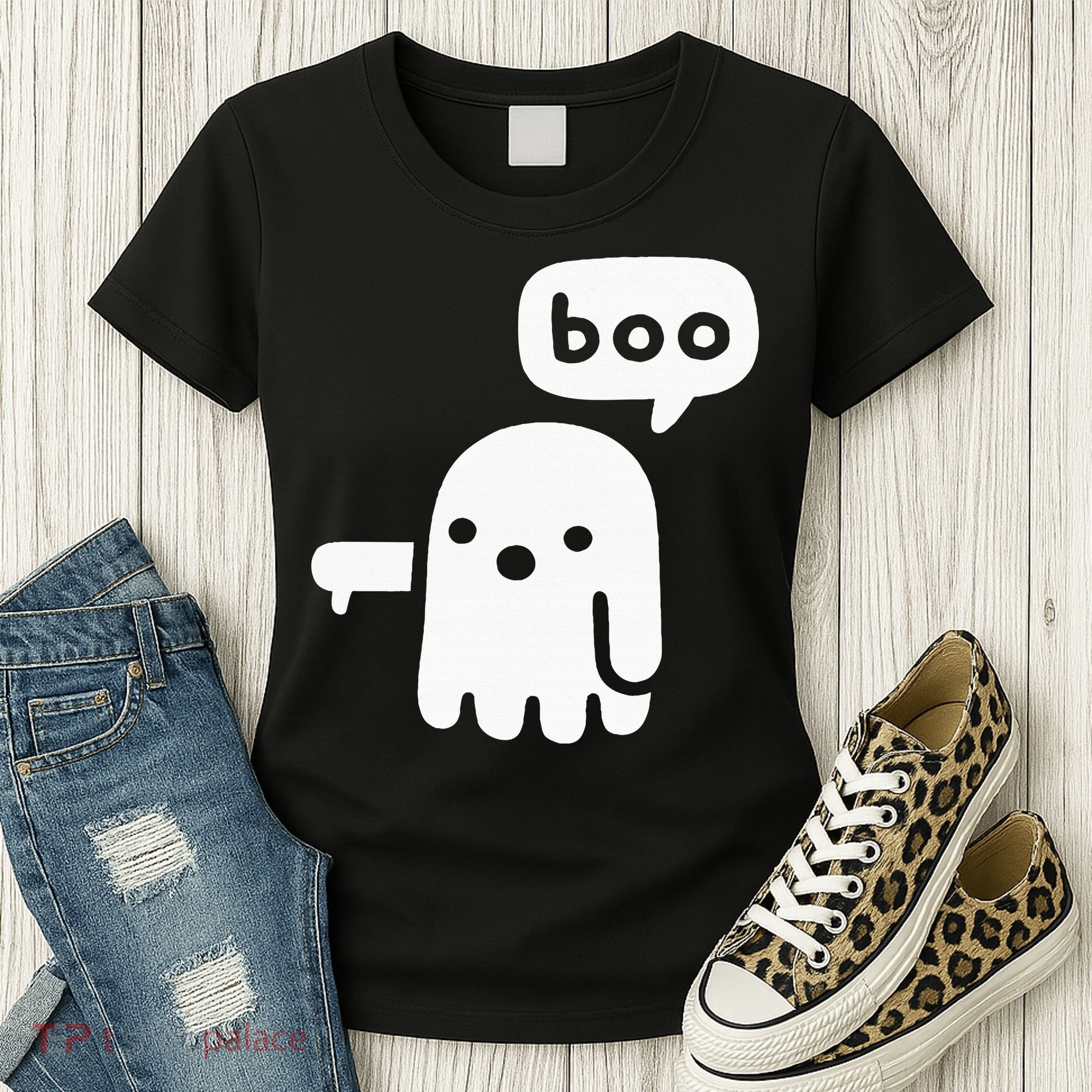 Chunky Ghost Of Disapproval Boo Halloween Women's T-Shirt