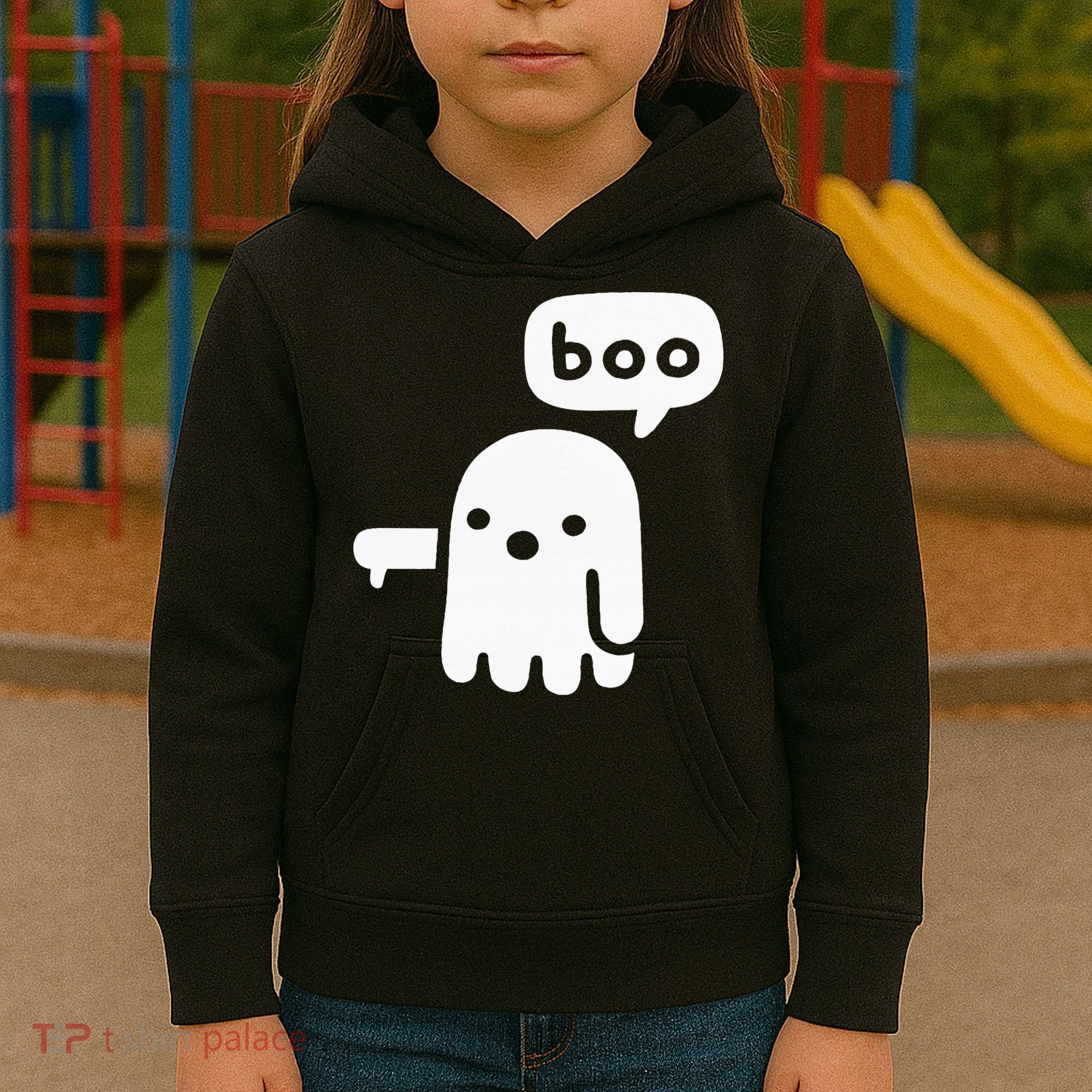 Chunky Ghost Of Disapproval Boo Halloween Kids Hoodie