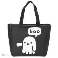 Chunky Ghost Of Disapproval Boo Halloween Tote Bag thumb 0