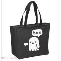 Chunky Ghost Of Disapproval Boo Halloween Tote Bag thumb 2