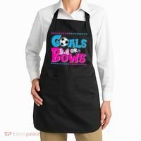 Cute Goals Or Bows Baby Gender Reveal Apron thumb 2