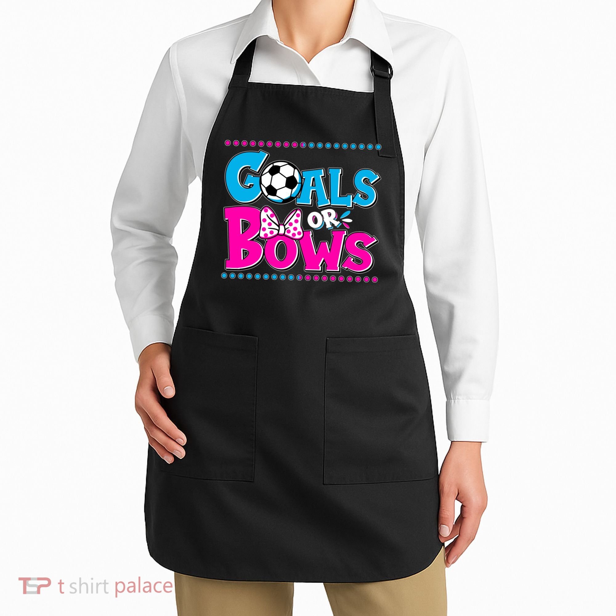 Cute Goals Or Bows Baby Gender Reveal Apron