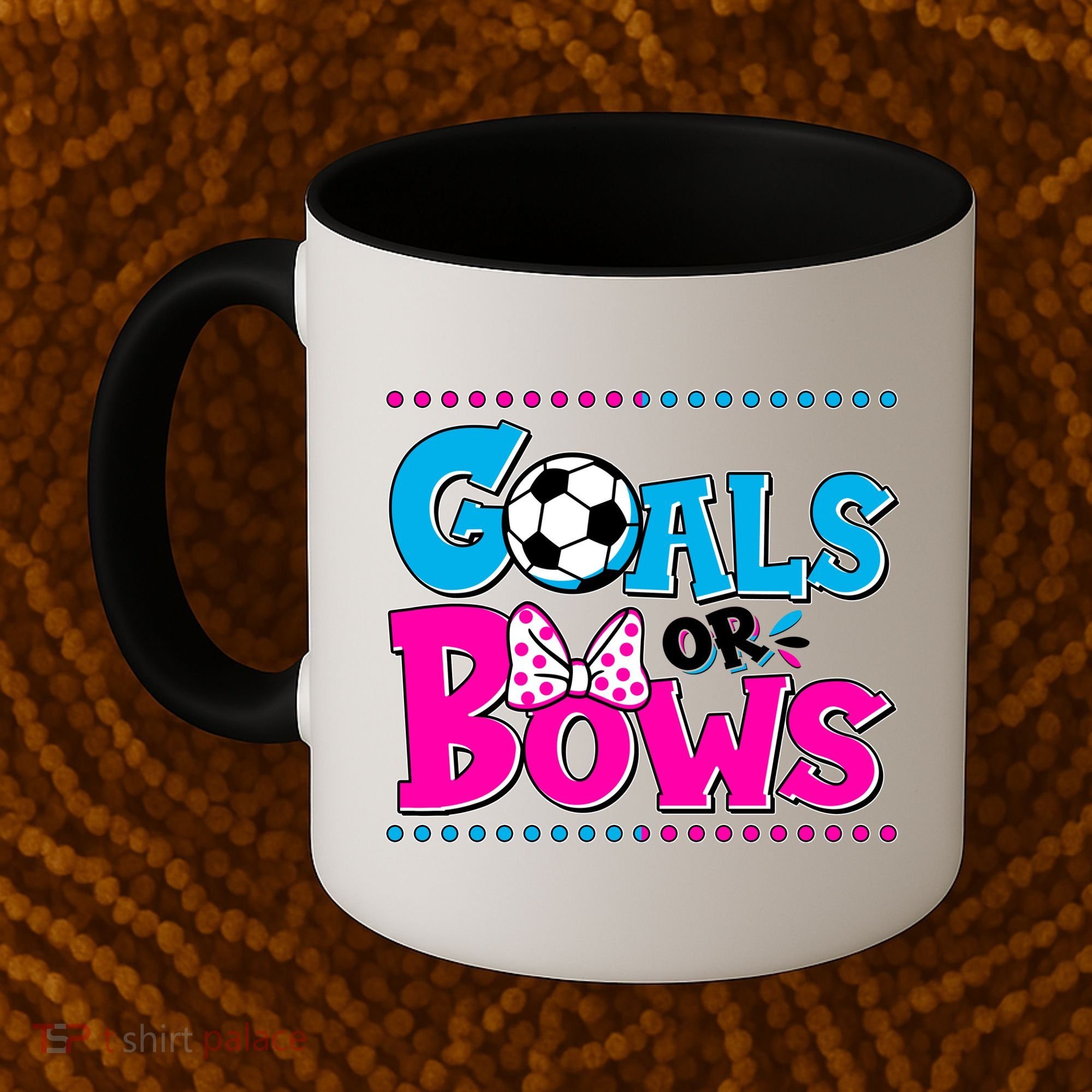 Cute Goals Or Bows Baby Gender Reveal Coffee Mug