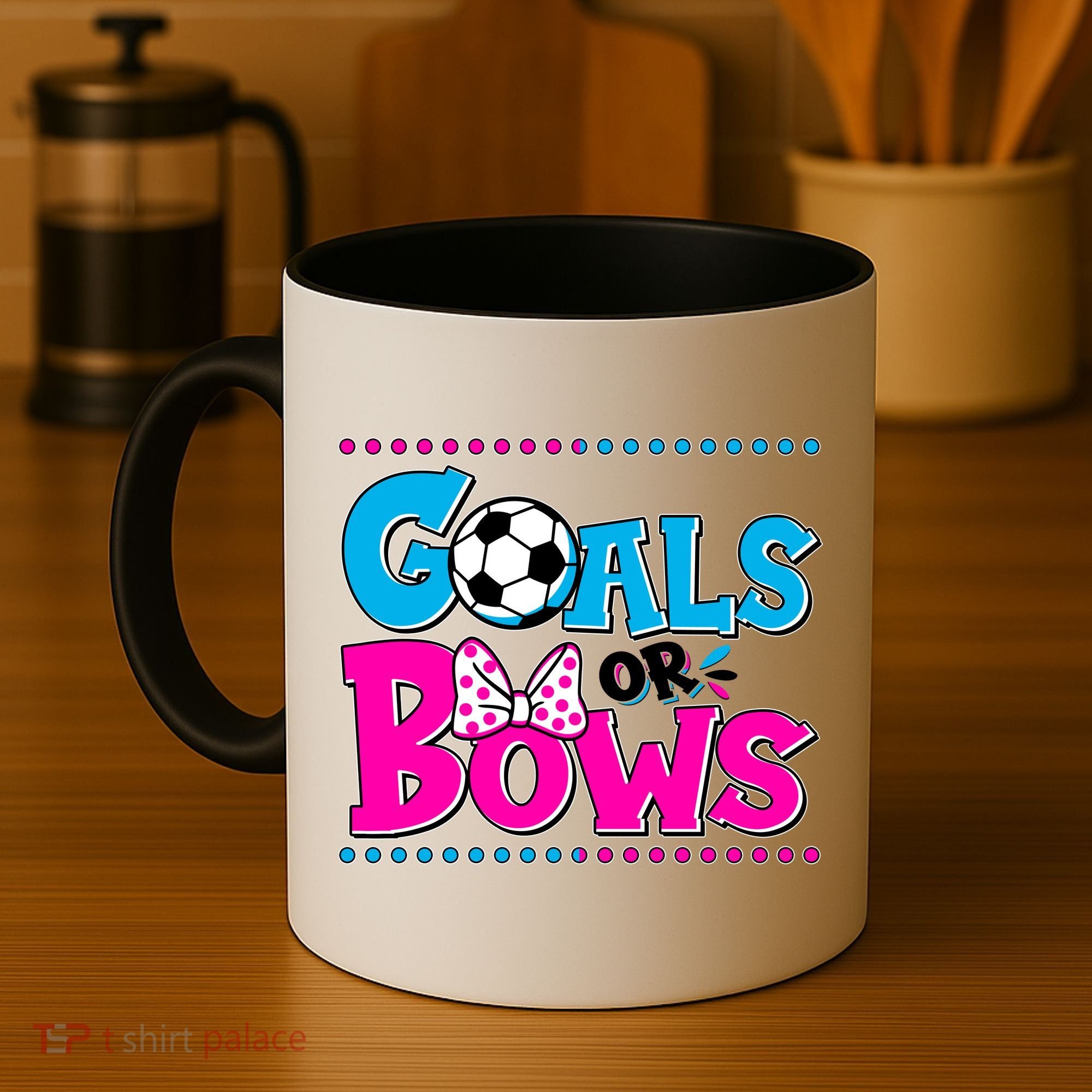 Cute Goals Or Bows Baby Gender Reveal Coffee Mug