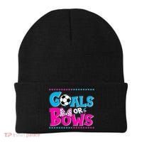 Cute Goals Or Bows Baby Gender Reveal Beanie thumb 0