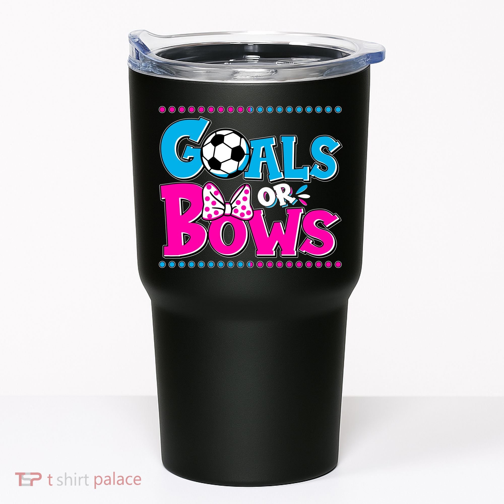 Cute Goals Or Bows Baby Gender Reveal Tumbler