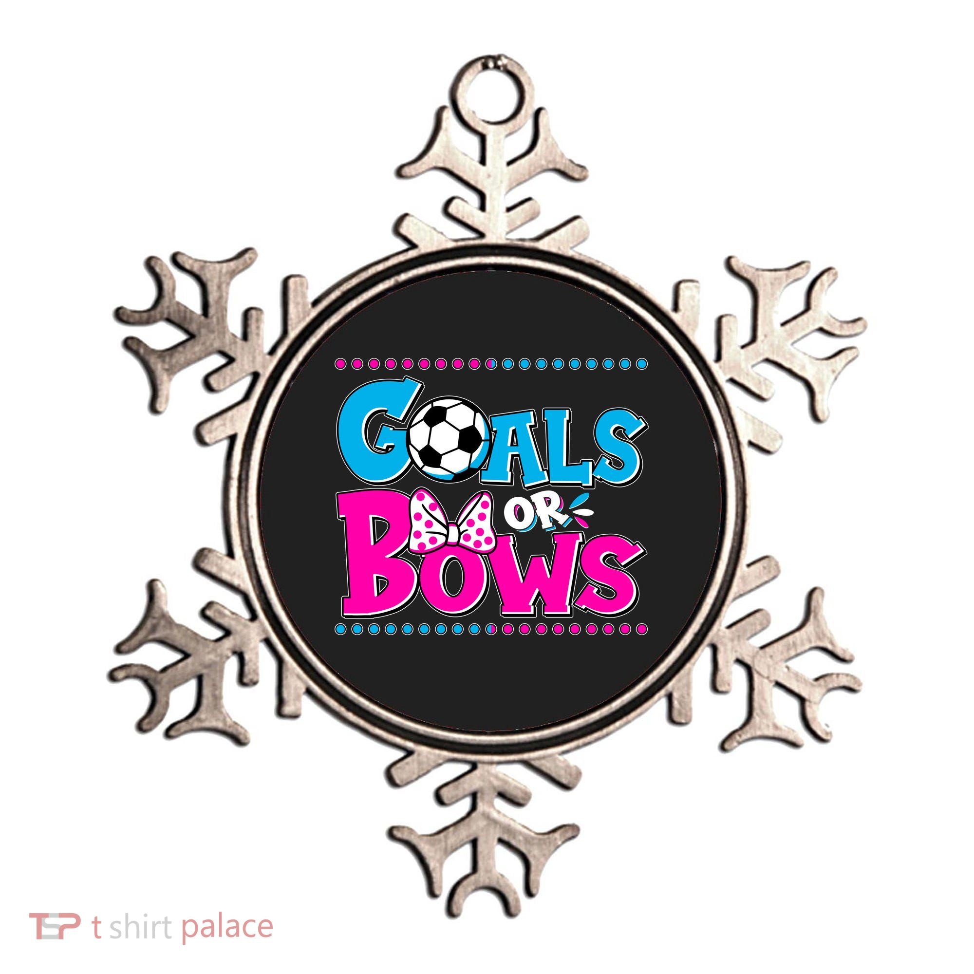 Cute Goals Or Bows Baby Gender Reveal Ornament
