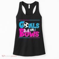 Cute Goals Or Bows Baby Gender Reveal Women's Tank Top thumb 0