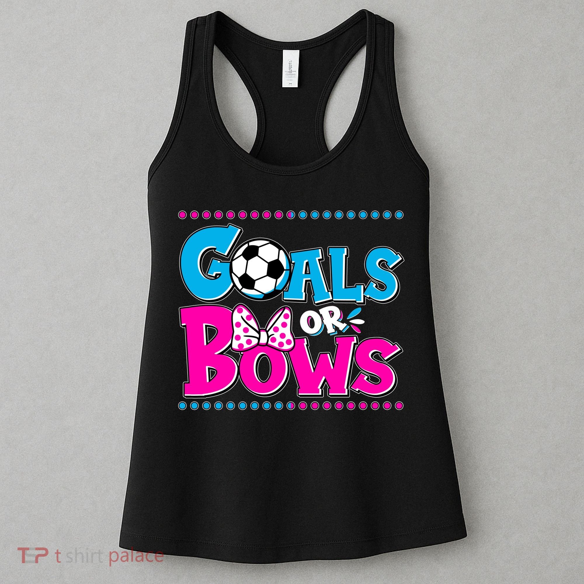 Cute Goals Or Bows Baby Gender Reveal Women's Tank Top