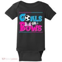 Cute Goals Or Bows Baby Gender Reveal Baby Bodysuit thumb 0