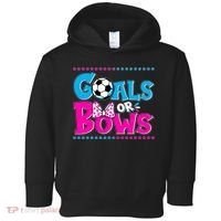 Cute Goals Or Bows Baby Gender Reveal Toddler Hoodie thumb 0