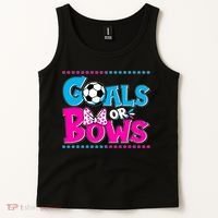 Cute Goals Or Bows Baby Gender Reveal Tank Top thumb 2