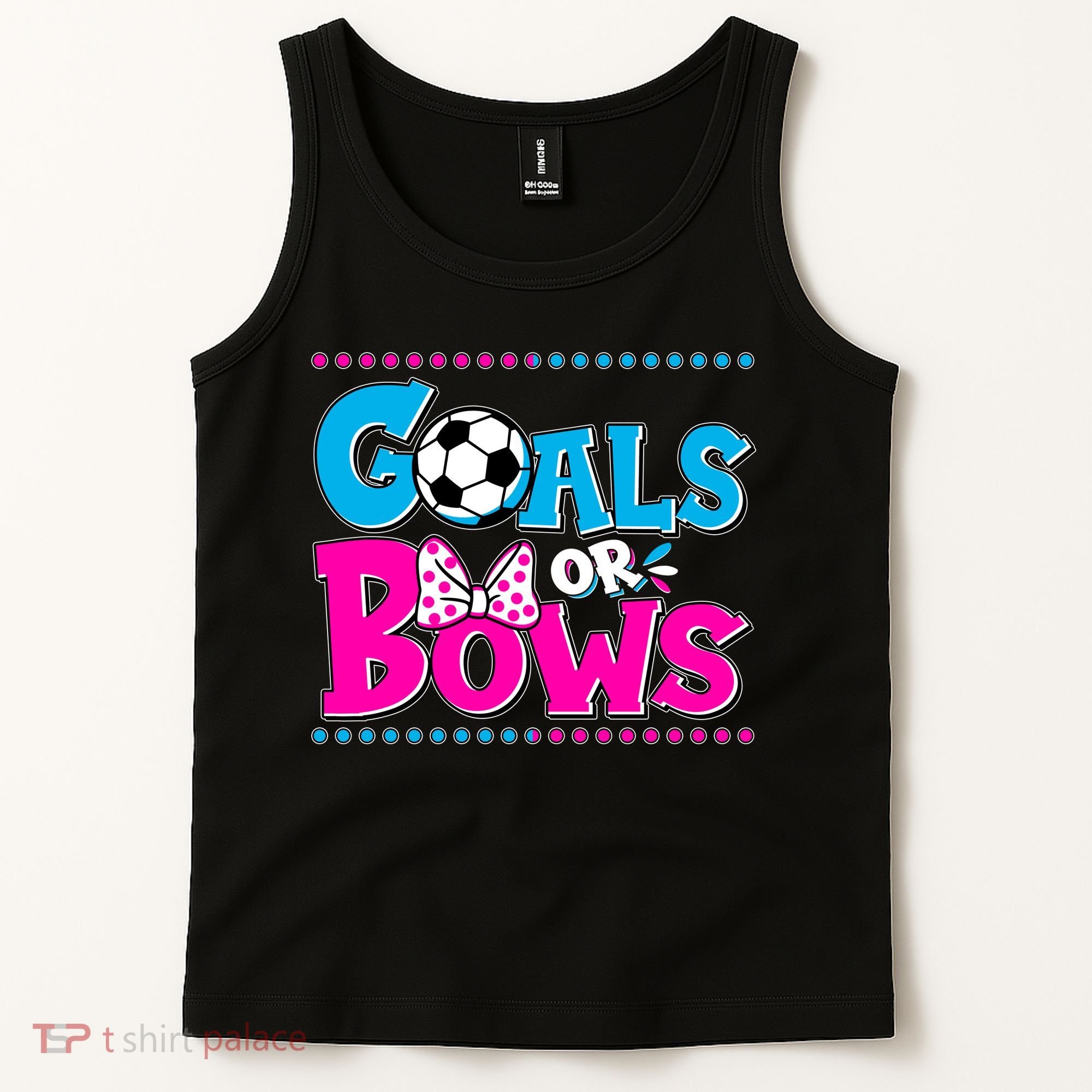 Cute Goals Or Bows Baby Gender Reveal Tank Top