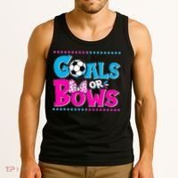Cute Goals Or Bows Baby Gender Reveal Tank Top thumb 3