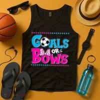 Cute Goals Or Bows Baby Gender Reveal Tank Top thumb 4