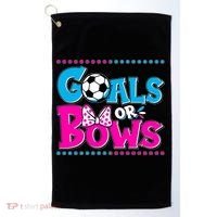 Cute Goals Or Bows Baby Gender Reveal Golf Towel thumb 0
