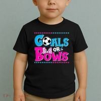 Cute Goals Or Bows Baby Gender Reveal Toddler T-Shirt thumb 2