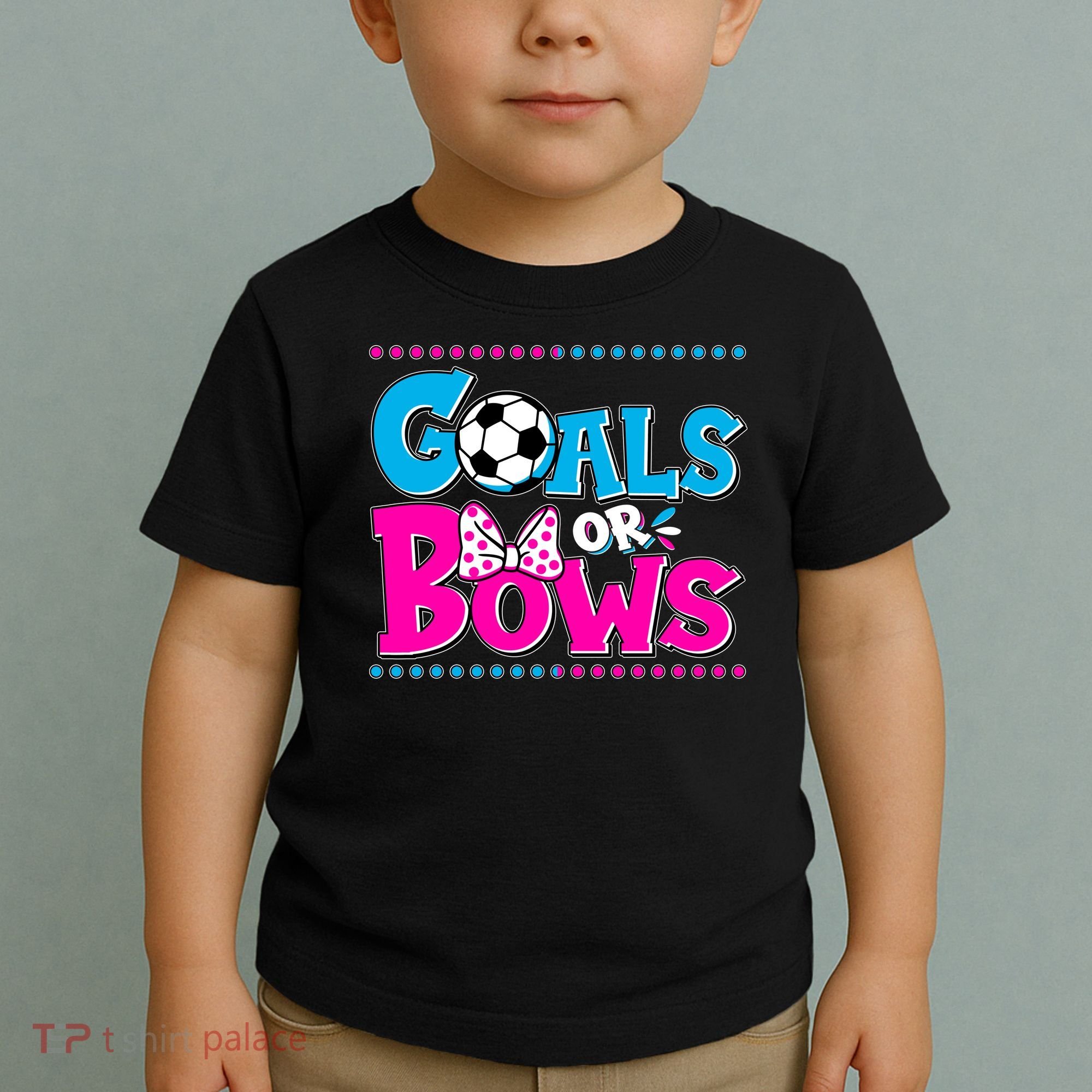 Cute Goals Or Bows Baby Gender Reveal Toddler T-Shirt