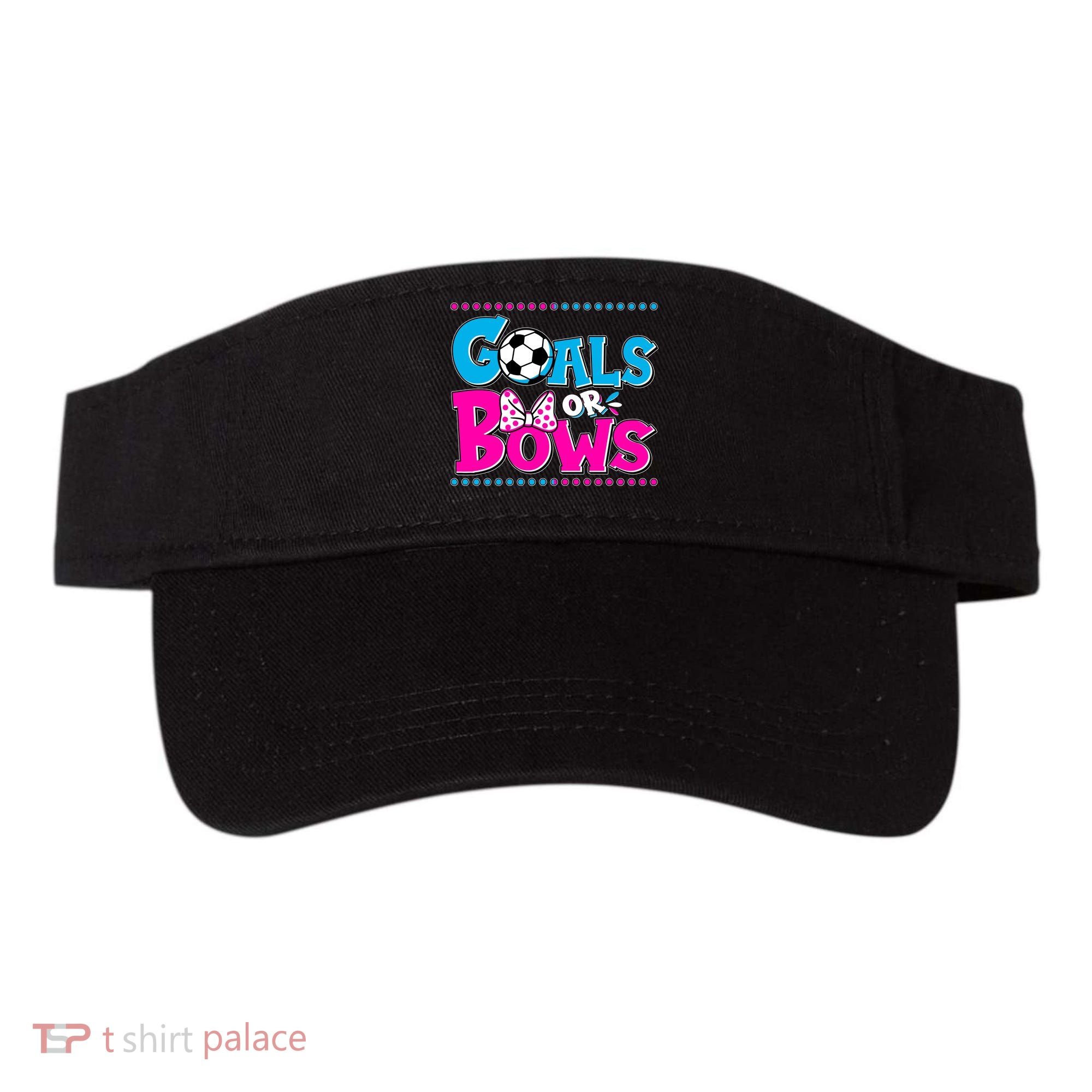 Cute Goals Or Bows Baby Gender Reveal Visor