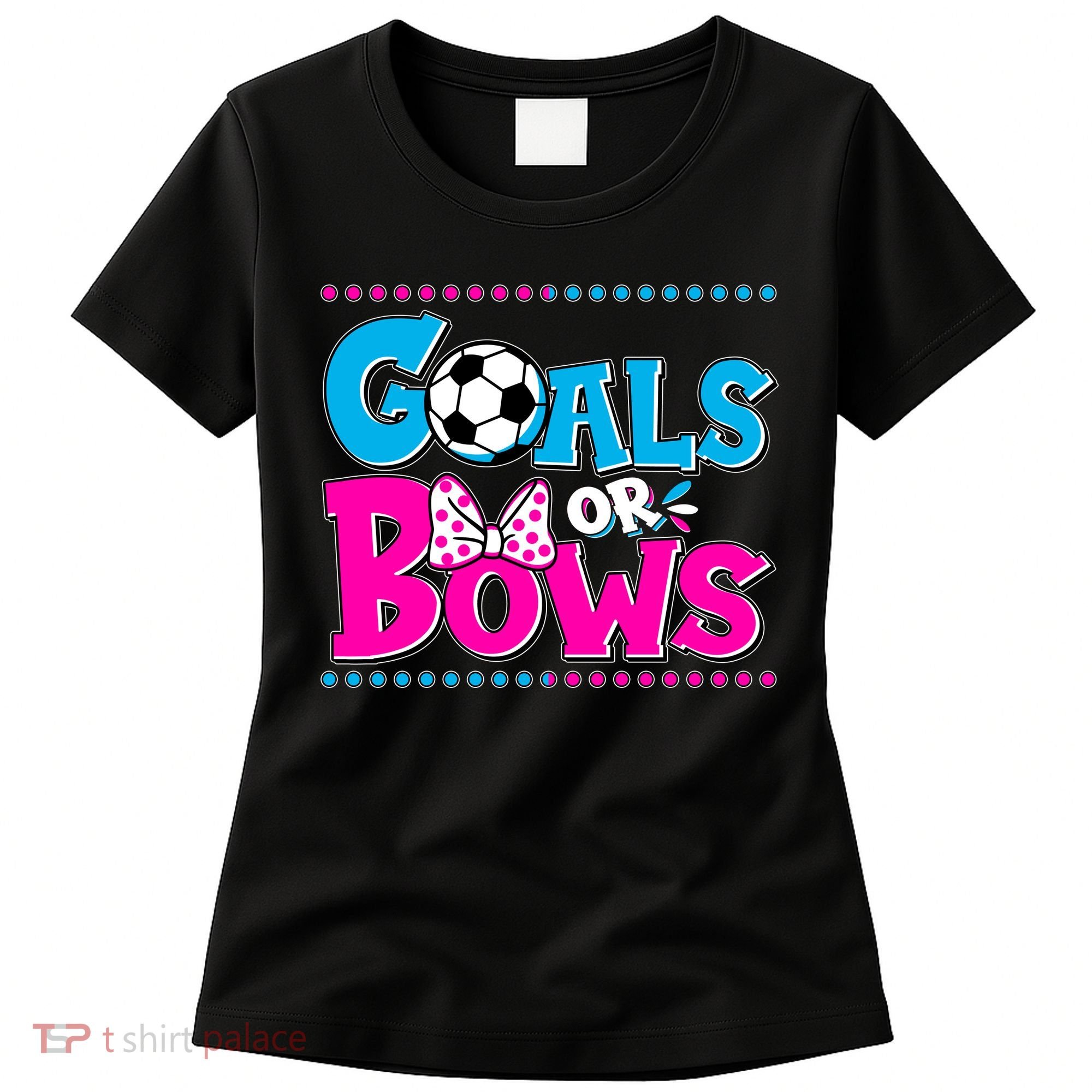 Cute Goals Or Bows Baby Gender Reveal Women's T-Shirt