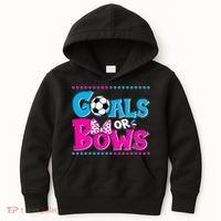 Cute Goals Or Bows Baby Gender Reveal Kids Hoodie thumb 0