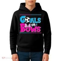 Cute Goals Or Bows Baby Gender Reveal Kids Hoodie thumb 4
