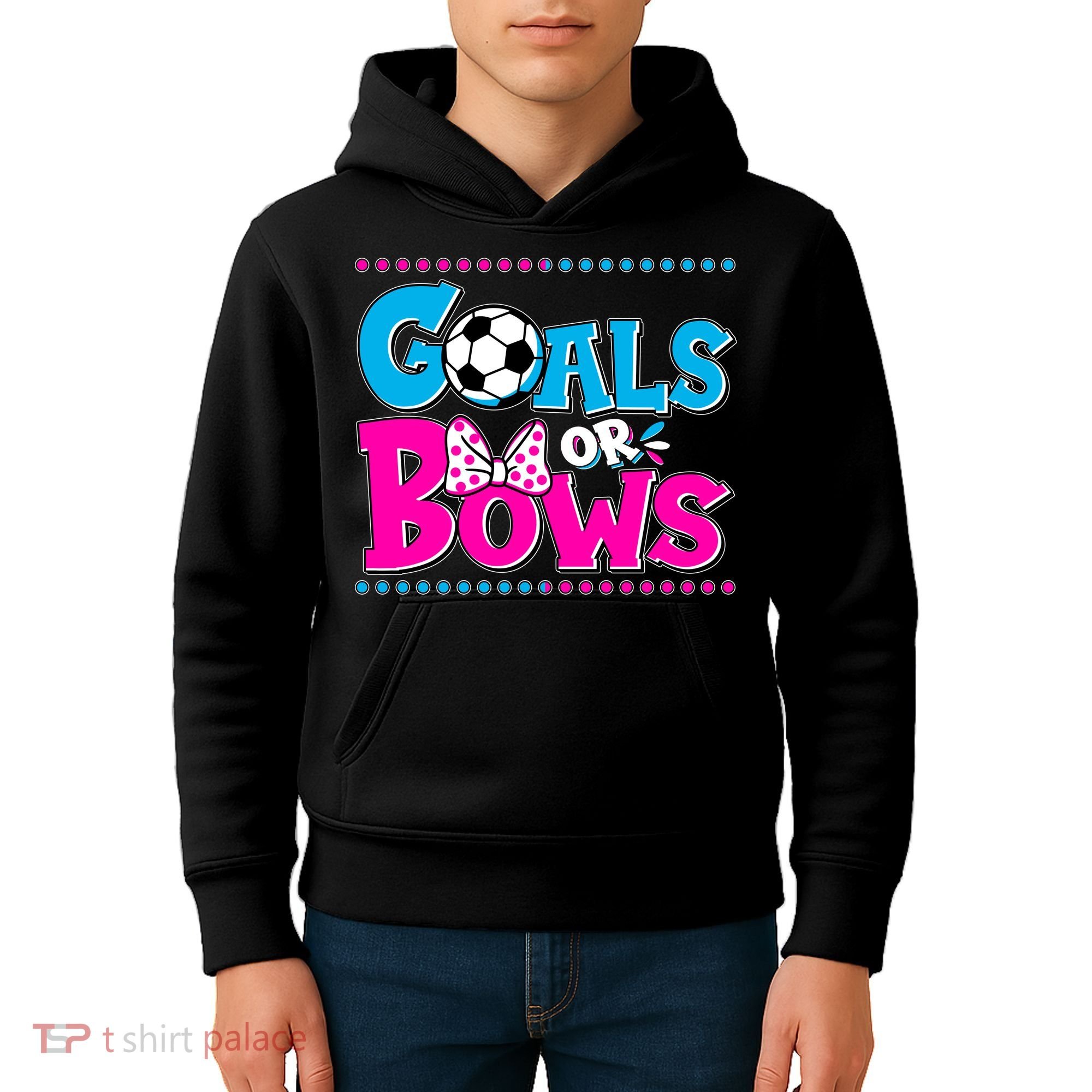 Cute Goals Or Bows Baby Gender Reveal Kids Hoodie