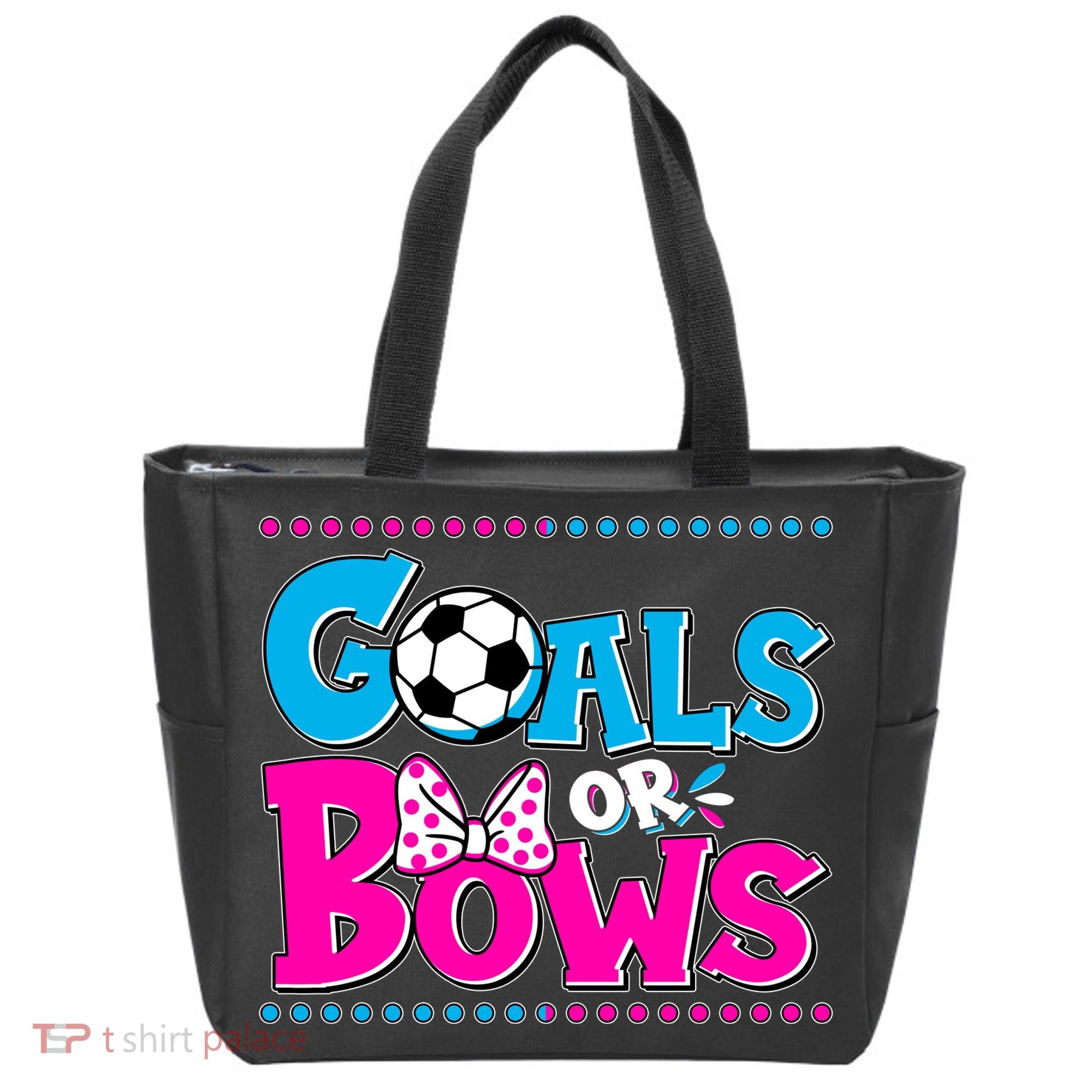 Cute Goals Or Bows Baby Gender Reveal Tote Bag