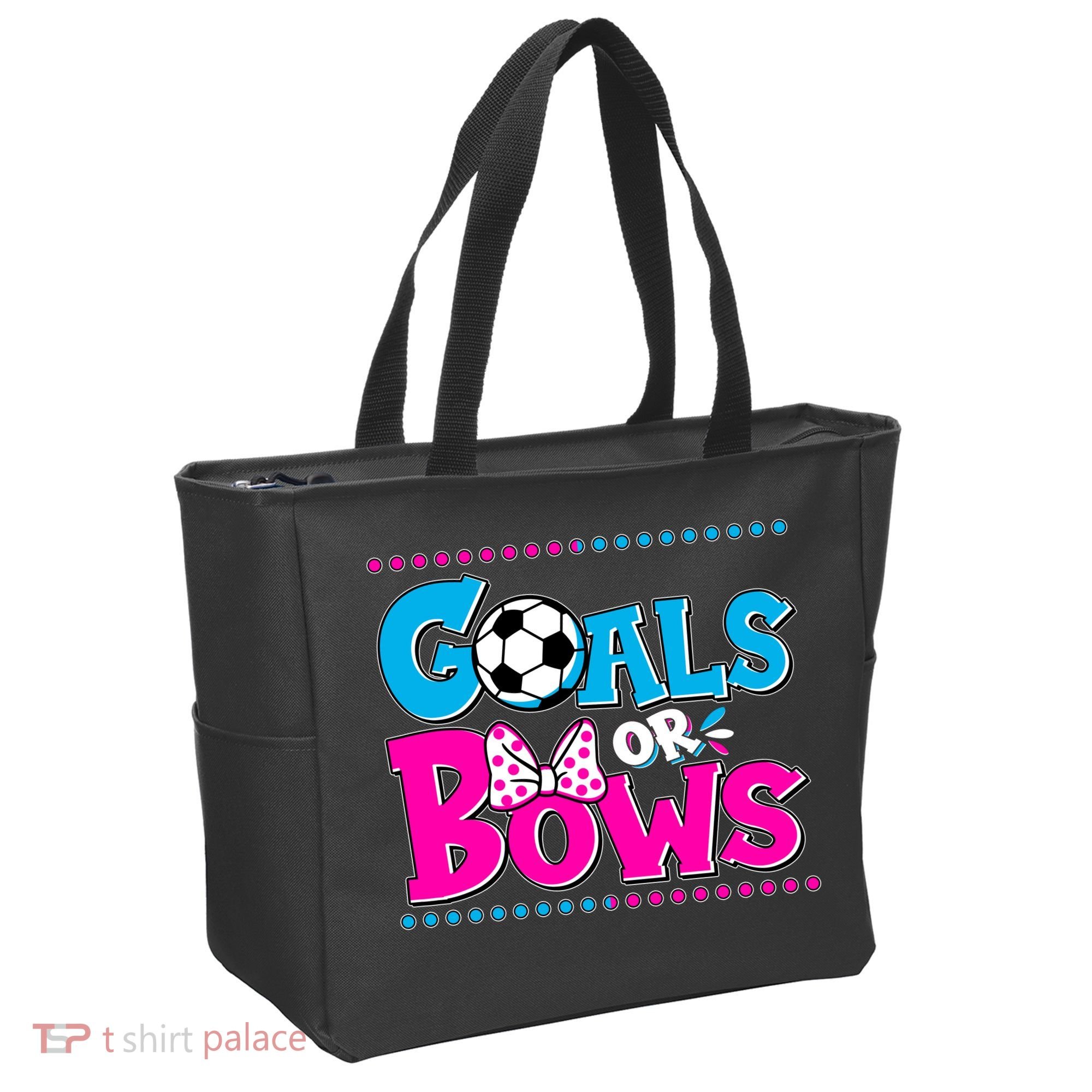 Cute Goals Or Bows Baby Gender Reveal Tote Bag