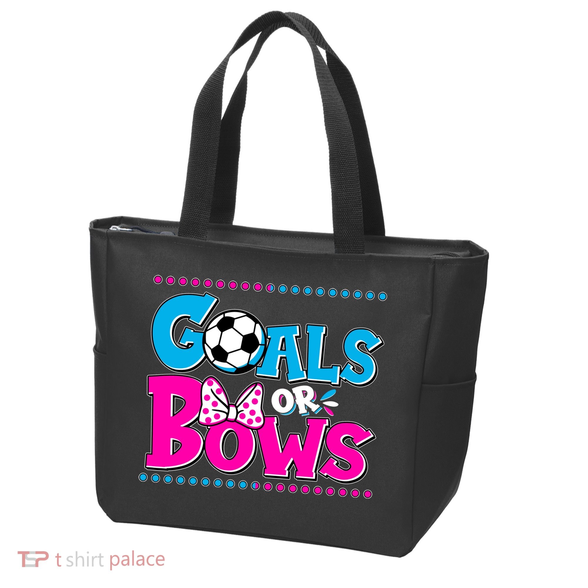 Cute Goals Or Bows Baby Gender Reveal Tote Bag