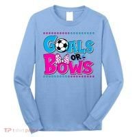 Cute Goals Or Bows Baby Gender Reveal Long Sleeve Shirt thumb 0