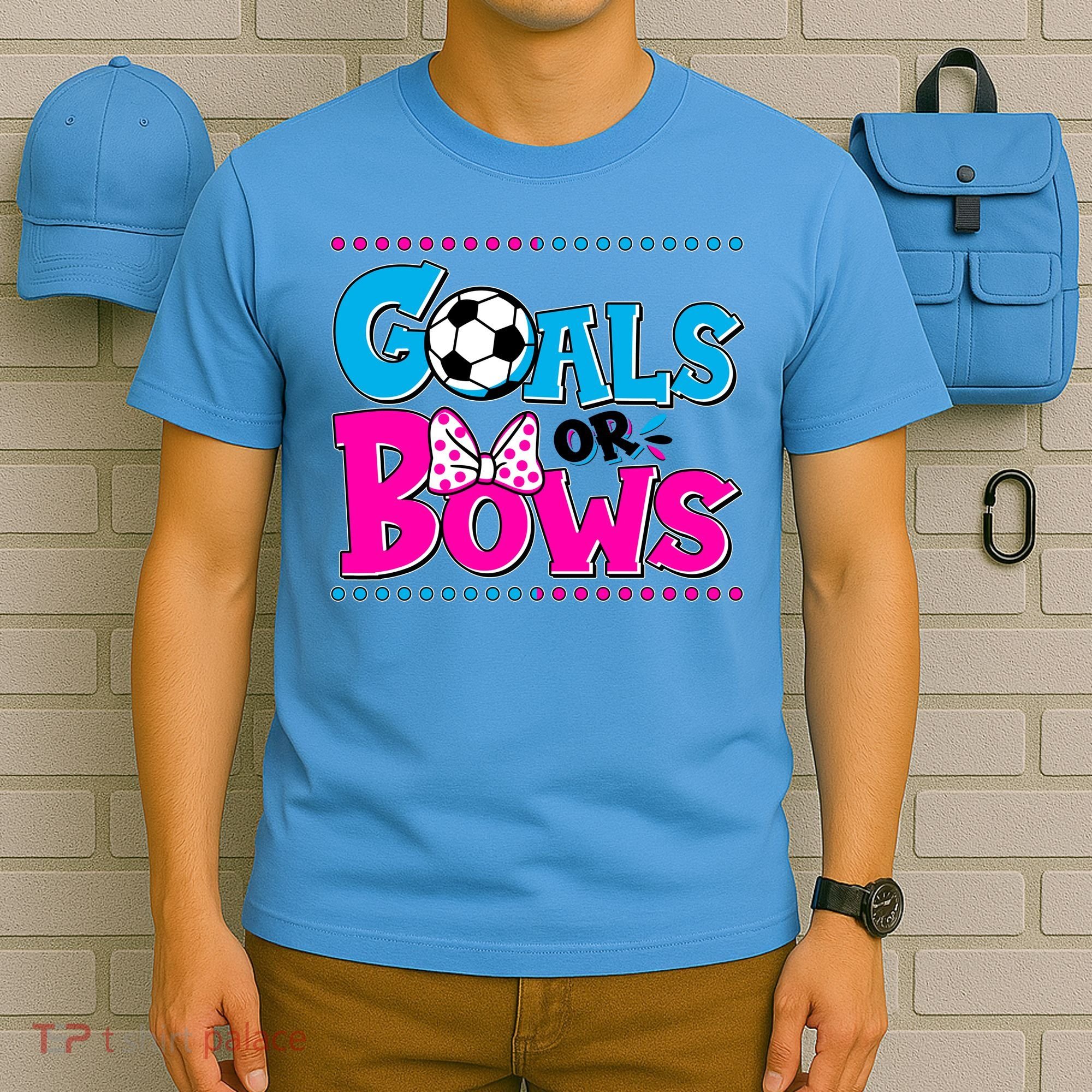 Cute Goals Or Bows Baby Gender Reveal T-Shirt