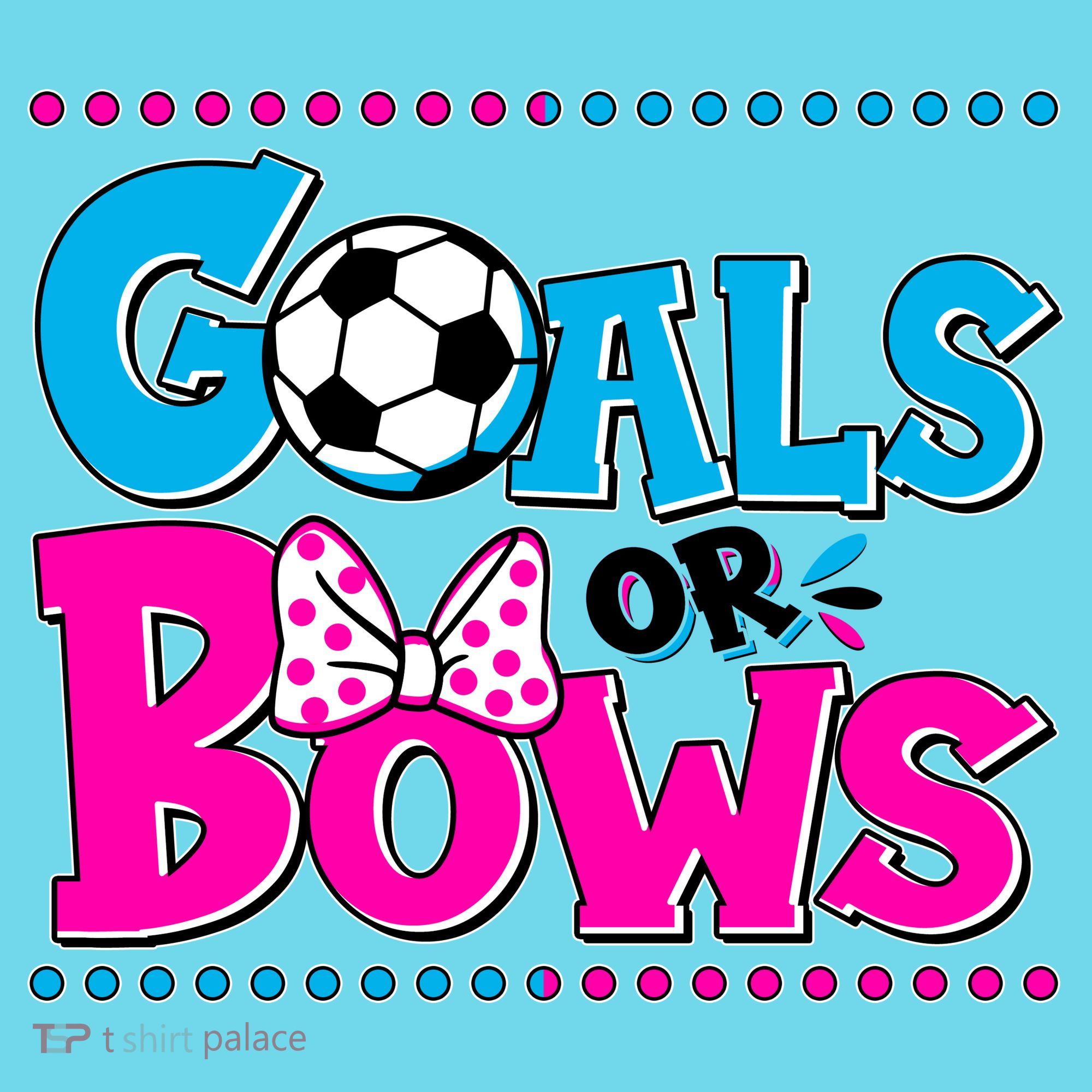 Cute Goals Or Bows Baby Gender Reveal T-Shirt