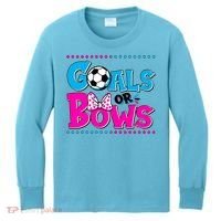 Cute Goals Or Bows Baby Gender Reveal Kids Long Sleeve Shirt thumb 0