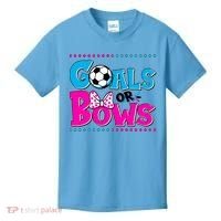 Cute Goals Or Bows Baby Gender Reveal Kids T-Shirt thumb 0