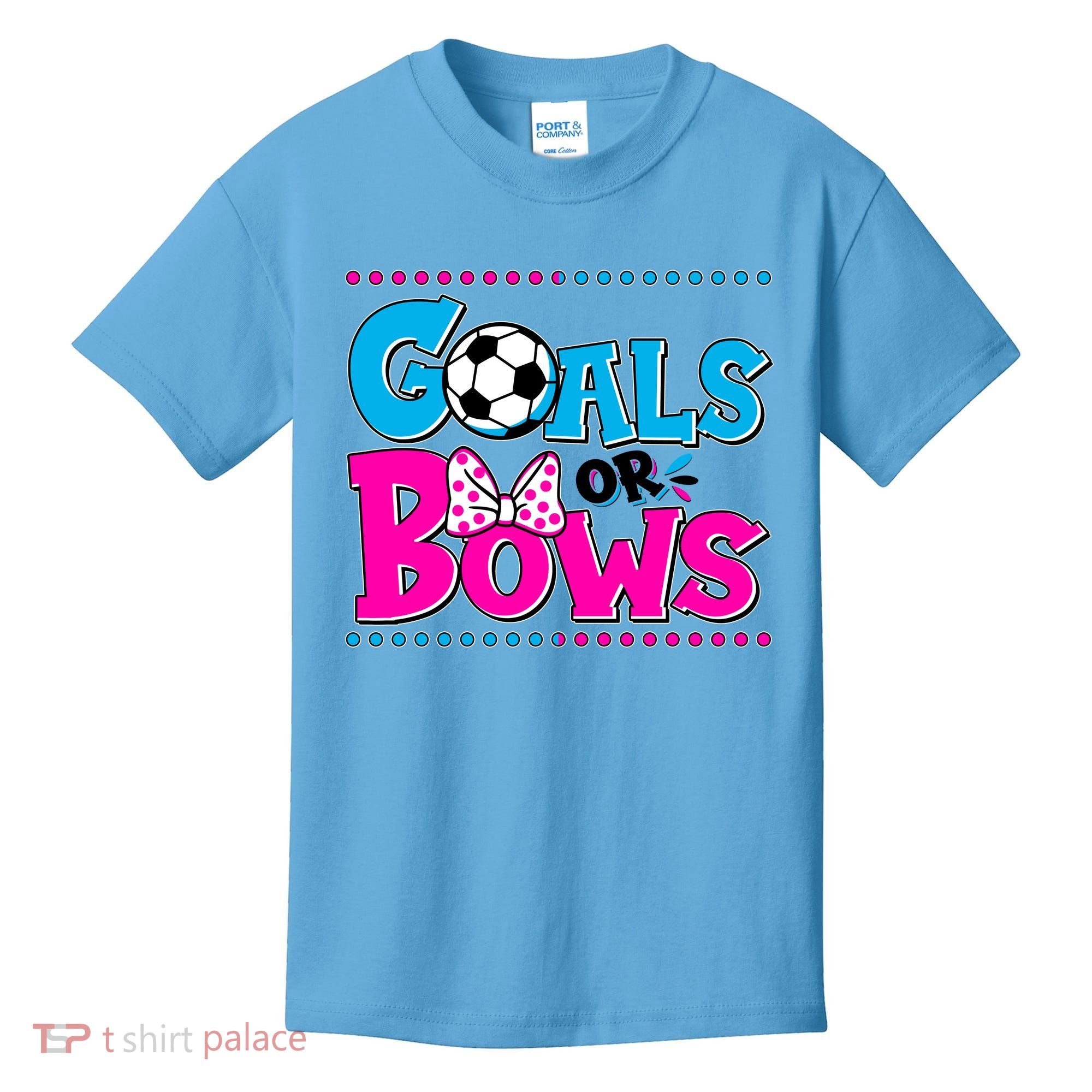 Cute Goals Or Bows Baby Gender Reveal Kids T-Shirt