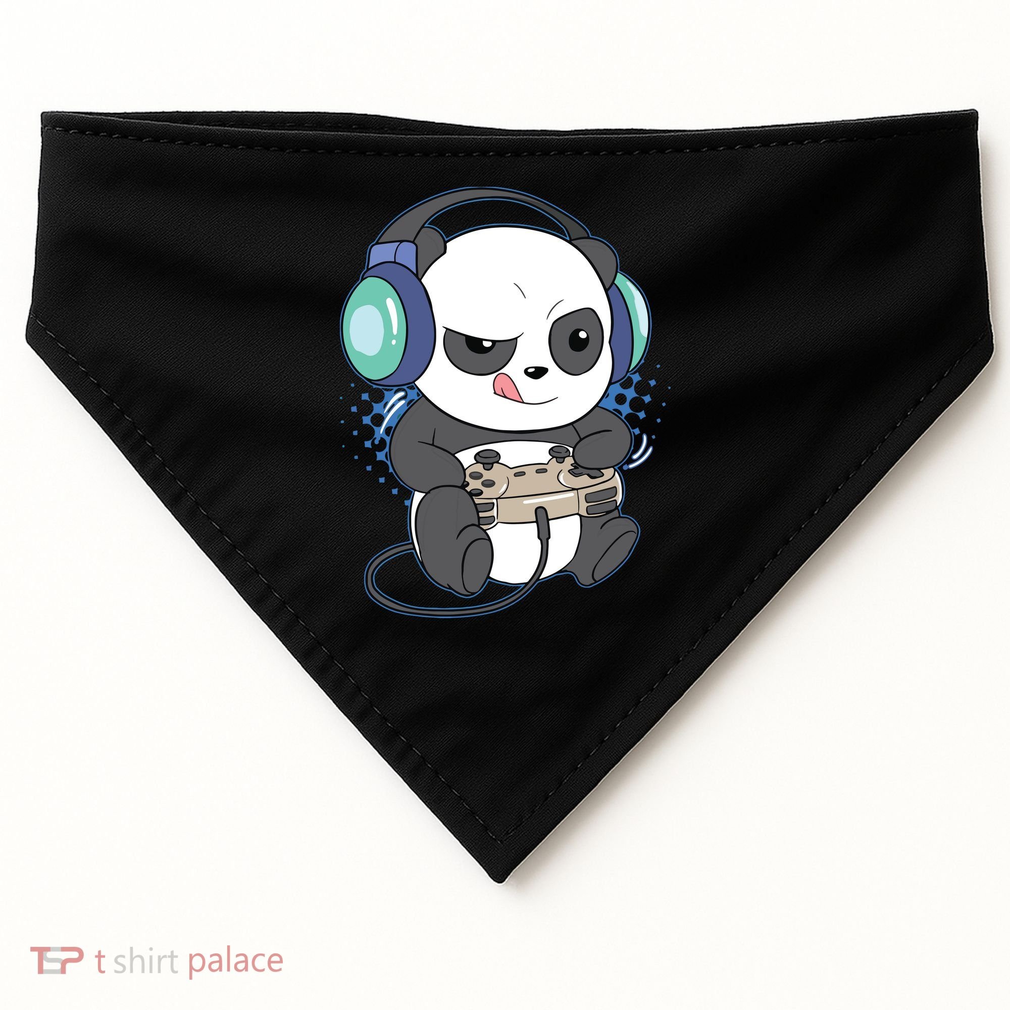 Cute Gaming Panda Video Game Computer Player Videogame PC USA-Made Doggie Bandana