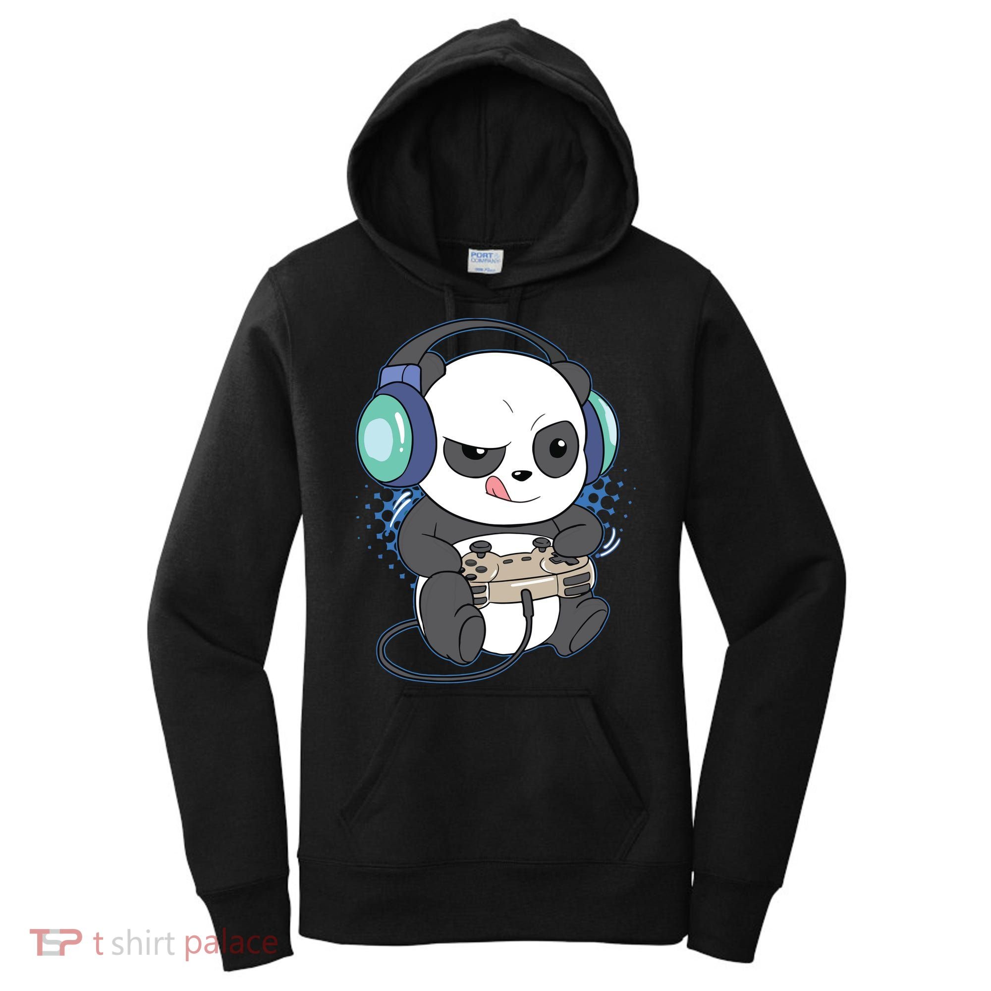 Cute Gaming Panda Video Game Computer Player Videogame PC Women's Hoodie