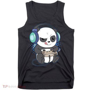 Cute Gaming Panda Video Game Computer Player Videogame PC Tank Top