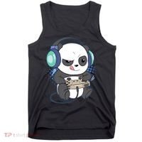 Cute Gaming Panda Video Game Computer Player Videogame PC Tank Top thumb 0