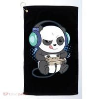 Cute Gaming Panda Video Game Computer Player Videogame PC Golf Towel thumb 0