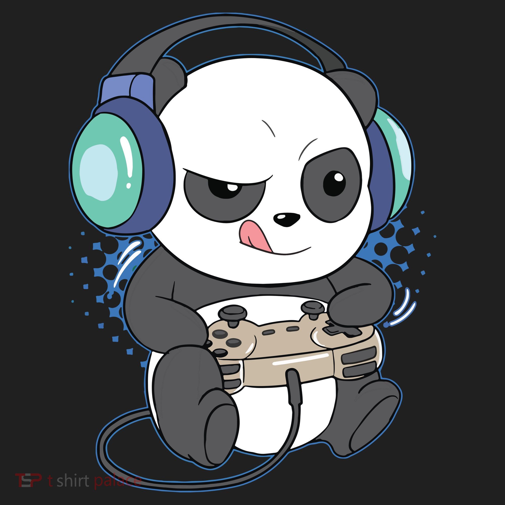 Cute Gaming Panda Video Game Computer Player Videogame PC Golf Towel