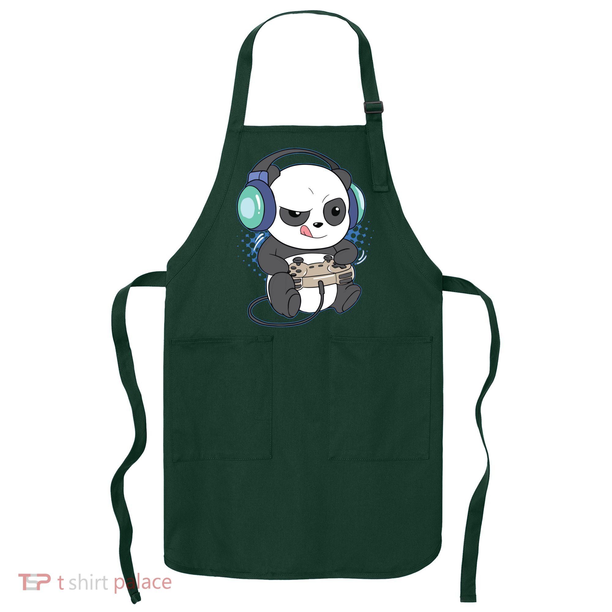 Cute Gaming Panda Video Game Computer Player Videogame PC Apron