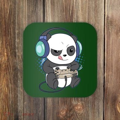 Cute Gaming Panda Video Game Computer Player Videogame PC Coaster